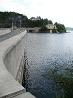 Wasserseite der Staumauer